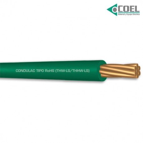 CABLE THWLS 90 600V CALIBRE 10 CONDULAC VERDE MTO. CTHW10V