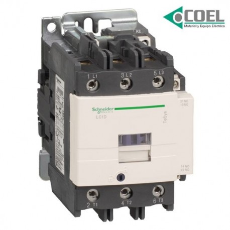 CONTACTOR MAGNÉTICO - 3POLOS - 80AMPERES - 220V - CORRIENTE ALTERNA - 1NA/1NC - TESYS - LC1D80M7 - SCHNEIDER ELECTRIC