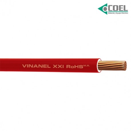 CABLE VINANEL XXI THWLS 600V90 CALIBRE 10 CONDUMEX ROJO MTO. CV10R